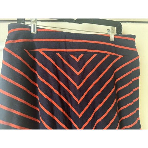 TALBOTS Women's Cotton Blend  A-Line Skirt Striped Size M Petite - Picture 3 of 6